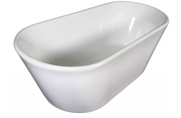 Lecia Hvid fritstende badekar 158x70 - Royal Bad &amp; Spa