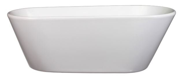 Lecia Hvid fritstende badekar 158x70 - Royal Bad &amp; Spa