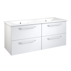 Limone 121 cm - med  4 skuffer og dobbeltvask - 3 varianter