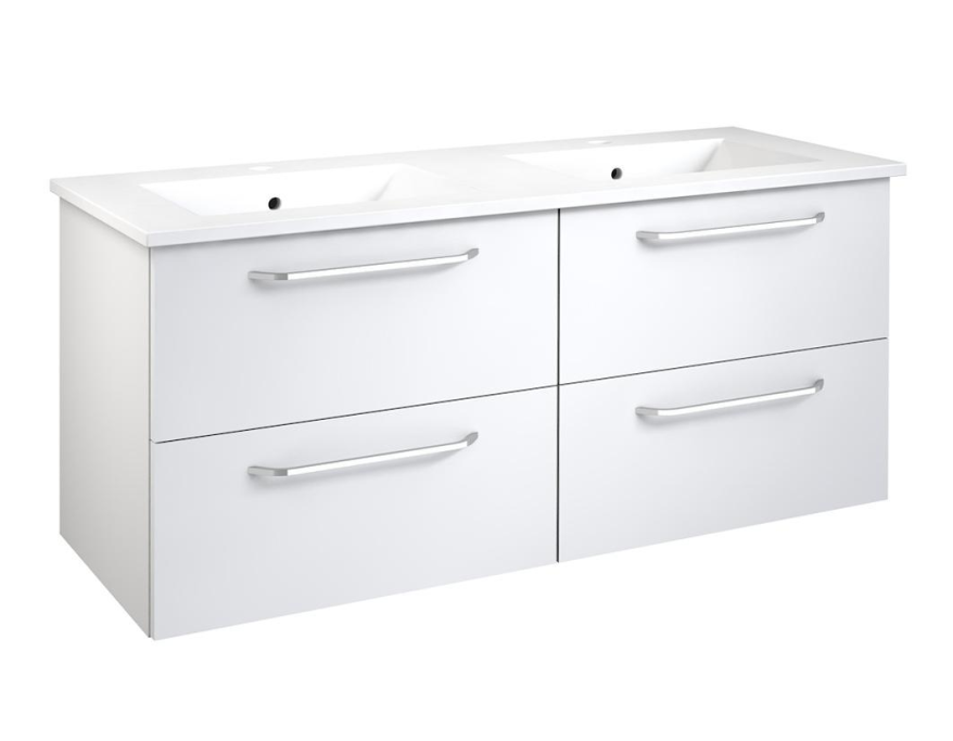 Limone 121 cm - med  4 skuffer og dobbeltvask - 3 varianter