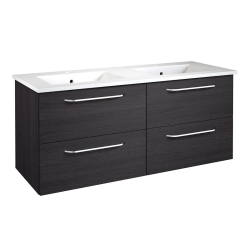 Limone 121 cm - med  4 skuffer og dobbeltvask - 3 varianter