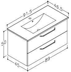 Limone 91 cm - med skuffer - 3 varianter