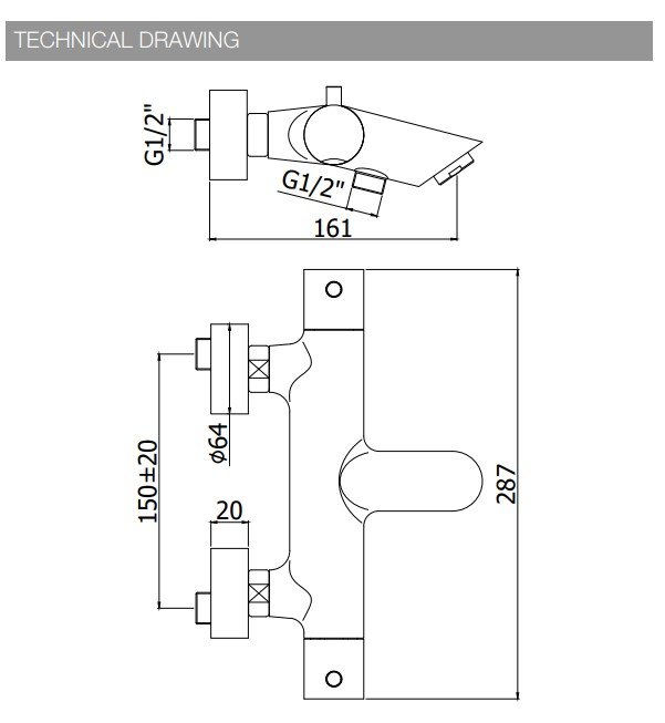Paffoni Light Exclusive - Badekararmatur m. tud og hndbruser - Flere varianter