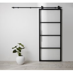 Square Skyded�r med alu sprosser- inkl. skinne - flere varianter