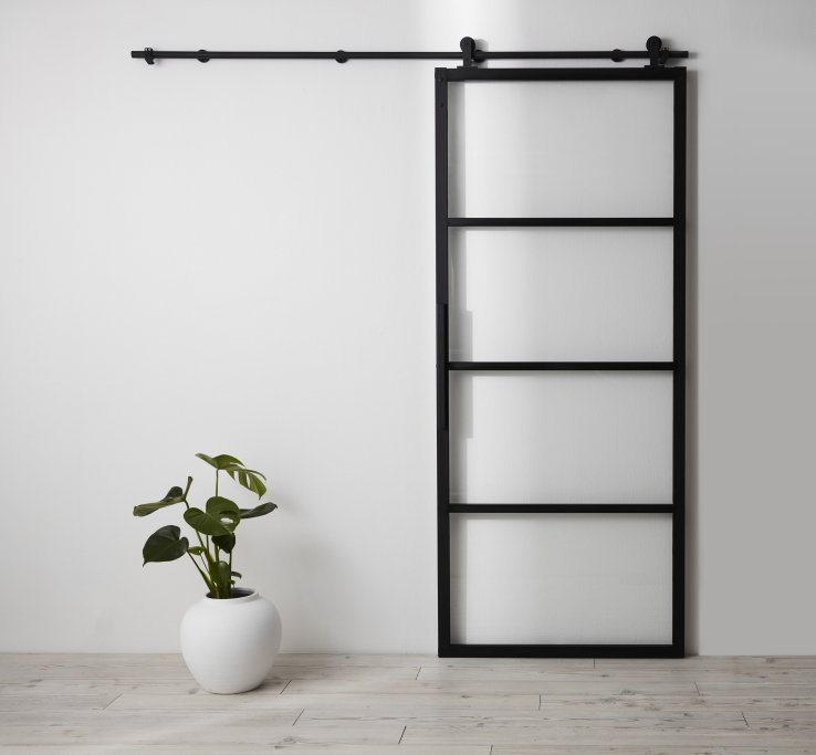 Square Skyded�r med alu sprosser- inkl. skinne - flere varianter