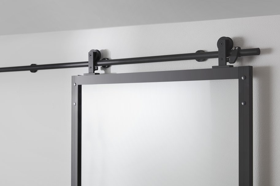 Square Skyded�r med alu sprosser- inkl. skinne - flere varianter