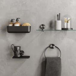 Geesa Opal  - Glashylde  60 cm - Brushed Metal Black