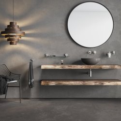 Geesa Opal  - Glashylde  60 cm - Brushed Stainless Steel