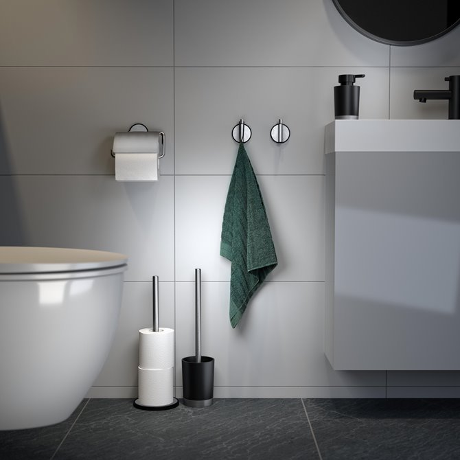 Tune  Sort / Brstet Stl - Sbedispenser bordmodel