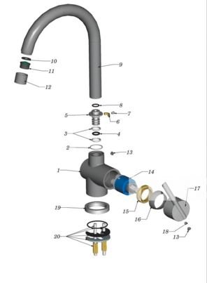 2 stk. Greb til Paffoni Birillo Luksus brusest - Krom 