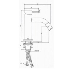 Vivaldi - Hndvaskarmatur - u. bundventil - Poleret, Brstet eller Sort