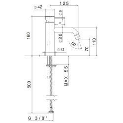 Noba hndvaskearmatur OB-W5 - Rustfri Stl