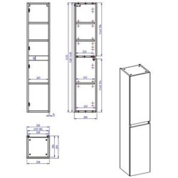 Online - Hjskab 145 cm - Mat Antracit - USAMLET
