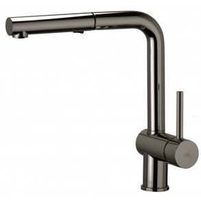 Paffoni Light Exclusive - Kkkenarmatur - Med udtrk - Sort Krom - OUTLET