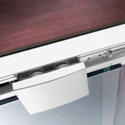 BREUER - PANORAMA Firkantet brusehjrne m. skydedre - Soft Close - Mange varianter