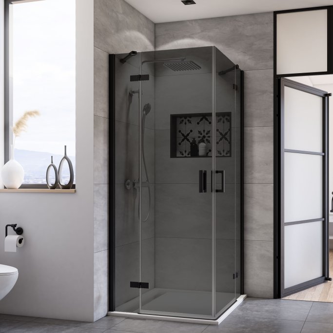 BREUER - BLACK EDITION - Panorama Brusehjrne - Dre med fast panel