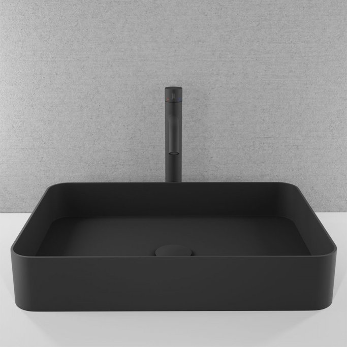 Primy Rare S stlvask - Firkantet - Coal  - Bordmontering