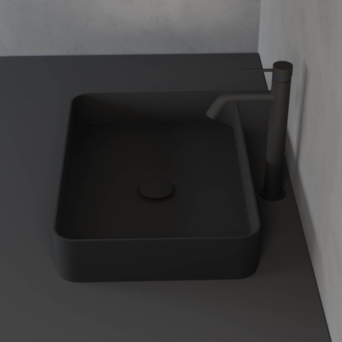 Primy Rare S stlvask - Firkantet - Coal  - Bordmontering