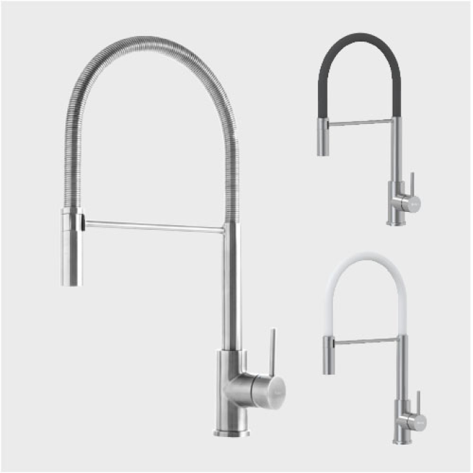 Primy Steel Pro- Kkkenarmatur m. skylletud - Flere varianter