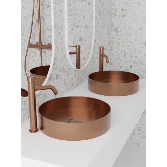 Primy Steel Rare R stlvask - Amber (kobber) 37,5 cm - Bordmontering