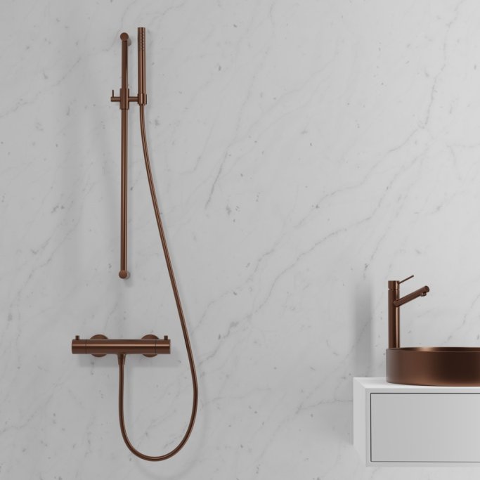 Primy Steel Rare R stlvask - Amber (kobber) 37,5 cm - Bordmontering