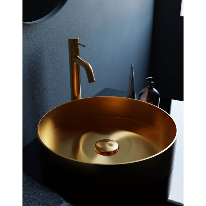 Primy Steel Rare R stlvask - Sand (messing) 37,5 cm - Bordmontering