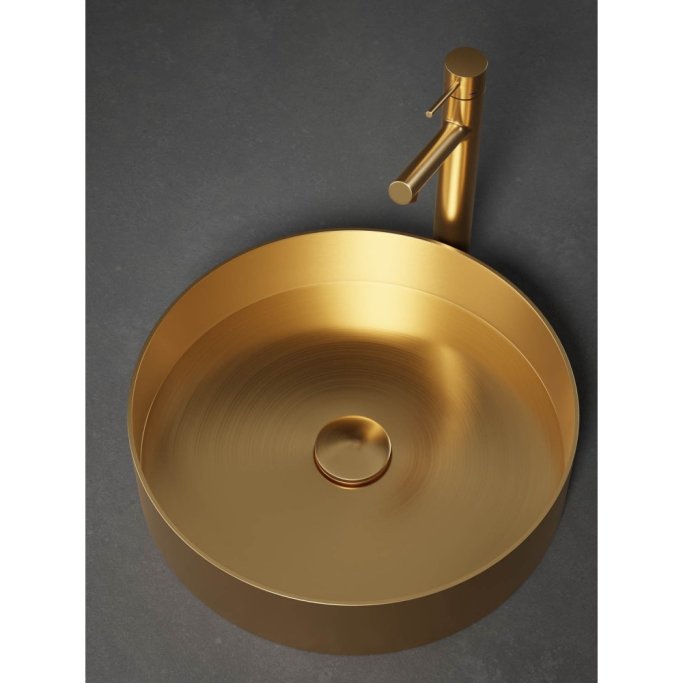 Primy Steel Rare R stlvask - Sand (messing) 37,5 cm - Bordmontering