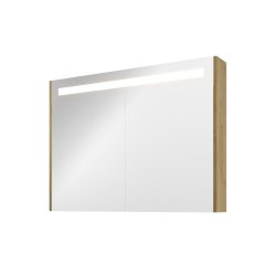 Proline 100 cm spejlskab - 2 lger - LED Lys - Ideal Eg