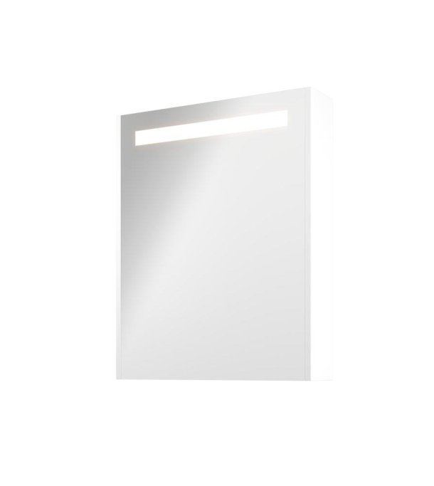 Proline 60 cm spejlskab - 1 lge - LED Lys - Mat Hvid