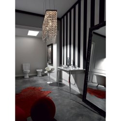 Retro Monoblocco gulvtoilet m. cisterne - Hvid - S-ls eller P-ls