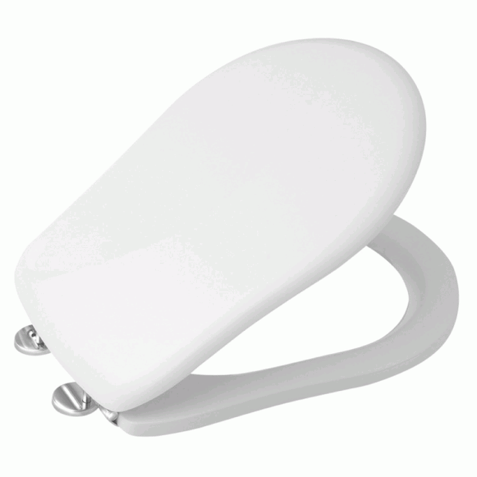 Retro tolietsde - Blank hvid - 2 beslags farver