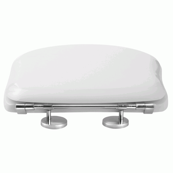 Retro tolietsde - Blank hvid - 2 beslags farver