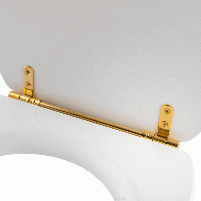 Retro tolietsde - Blank hvid - 2 beslags farver