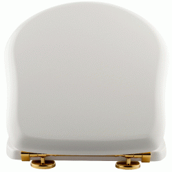 Retro tolietsde - Blank hvid - 2 beslags farver