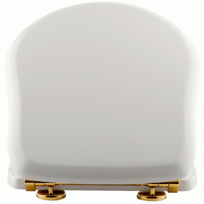 Retro tolietsde - Blank hvid - 2 beslags farver