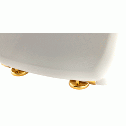 Retro tolietsde - Blank hvid - 2 beslags farver