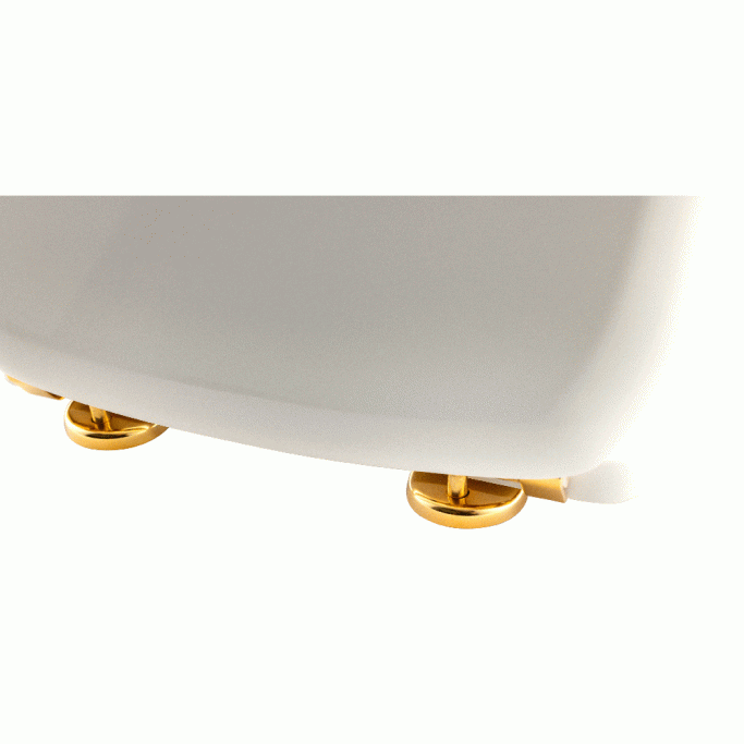 Retro tolietsde - Blank hvid - 2 beslags farver