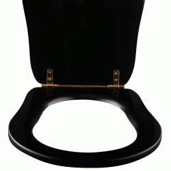 Retro tolietsde - Blank sort - 2 beslags farver