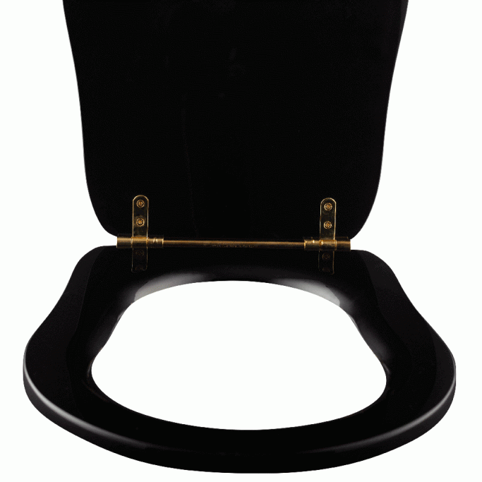 Retro tolietsde - Blank sort - 2 beslags farver