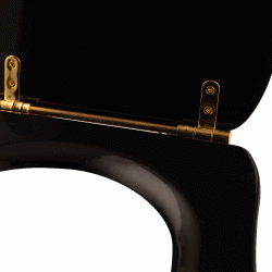 Retro tolietsde - Blank sort - 2 beslags farver