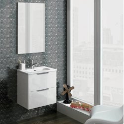 Ronda - 50 cm Mbelst - 2 skuffer - 36 cm dyb - Blank Hvid