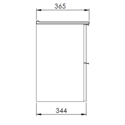 Ronda - 50 cm Mbelst - 2 skuffer - 36 cm dyb - Blank Hvid