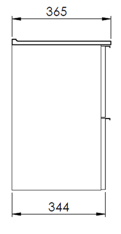 Ronda - 50 cm Mbelst - 2 skuffer - 36 cm dyb - Blank Hvid