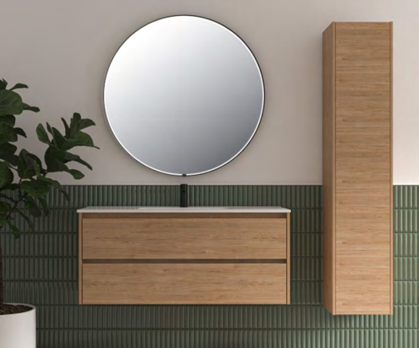 Proline 120 cm - Badmbel m. skuffer - Inkl. porceln vask - Ideal Eg