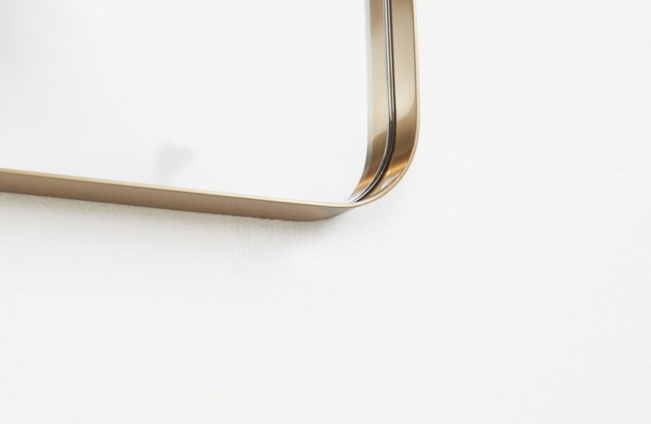 Spejl med Messing metalramme - 2 strrelser