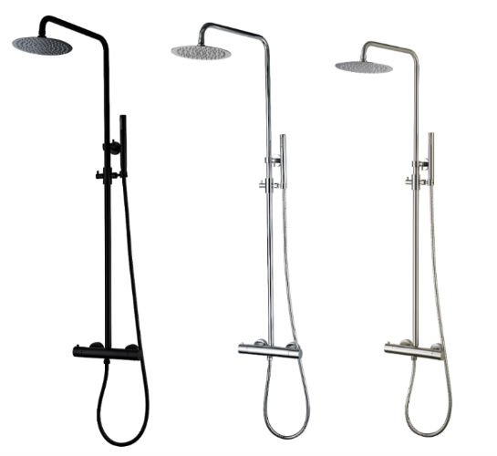 Silent Rain - Brusest - Krom, Sort eller Brstet