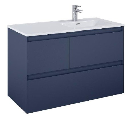 Sole Split - 100 cm Mbelst - 3 skuffer - 45 cm dyb - Mat Marinebl