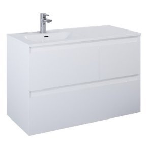 Sole Split - 100 cm Mbelst - 3 skuffer - 45 cm dyb - Mat Hvid