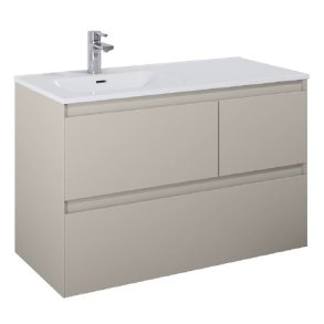 Sole Split - 100 cm Mbelst - 3 skuffer - 45 cm dyb - Mat Rgfarve