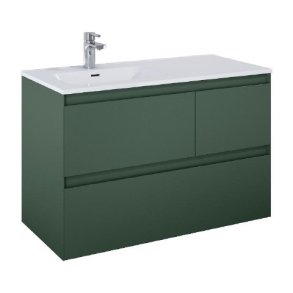 Sole Split - 100 cm Mbelst - 3 skuffer - 45 cm dyb - Mat Grn